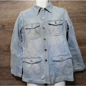 Liz Claiborne Jean Jacket Lizwear Lightwash Size M